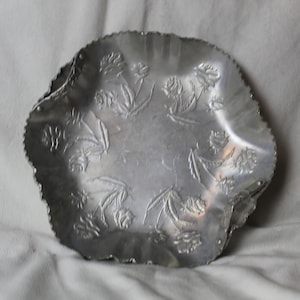Vintage Silver Toned Serving Tray