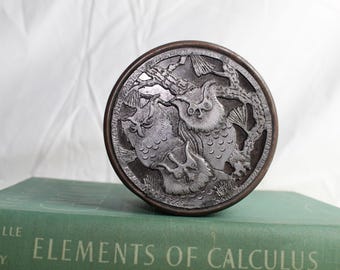 Vintage Owl Tin