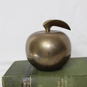 Large Vintage Brass Apple