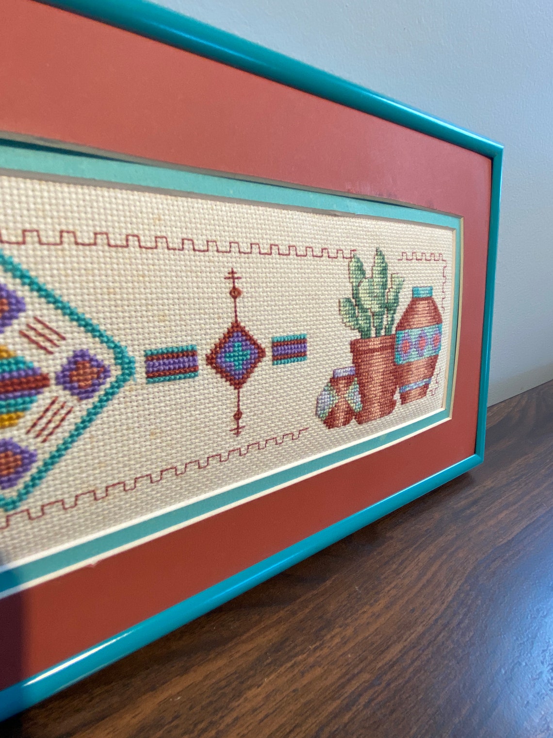 Vintage Southwestern Themed Cross Stitch Etsy
