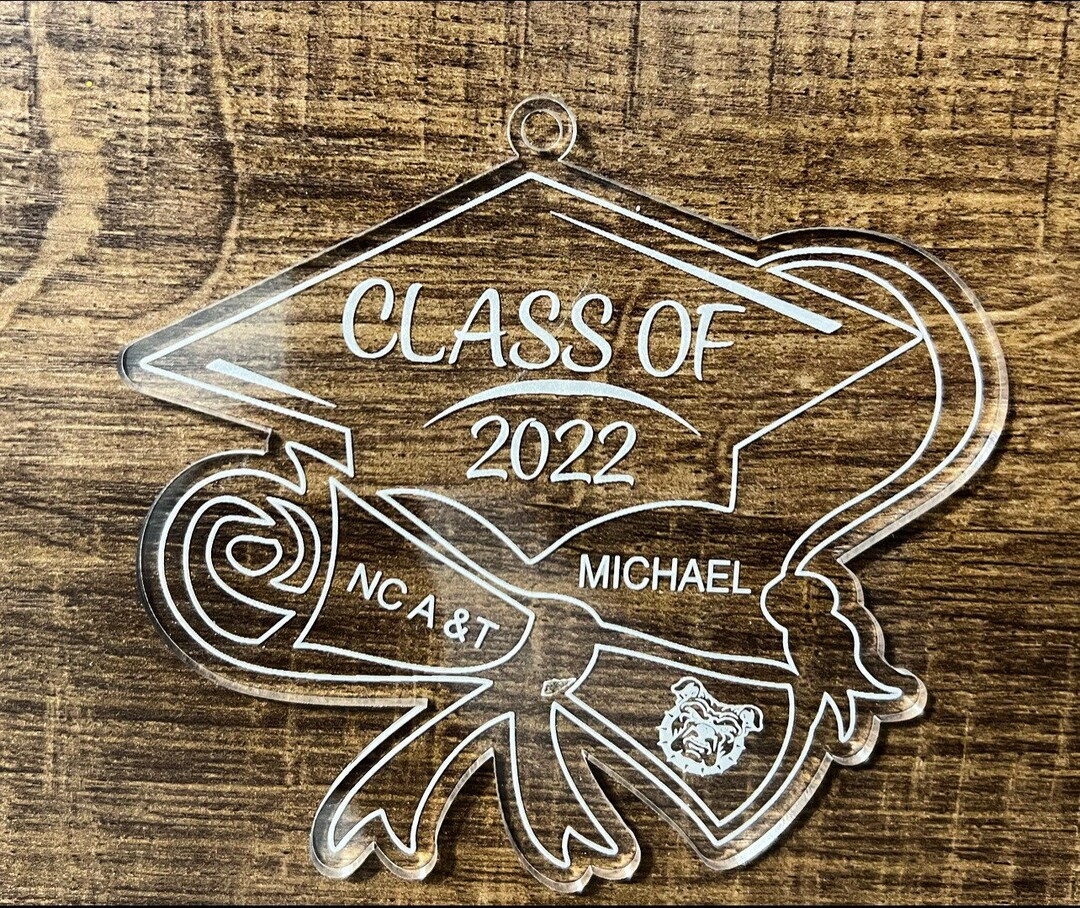NC A&T Personalized Graduation Ornament Customize Name and Year