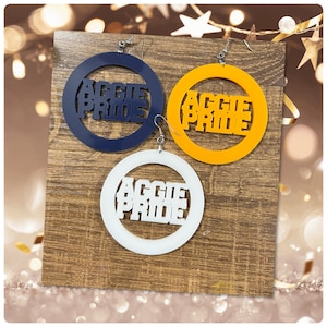 NC A&T Aggie Pride Hoop Earrings
