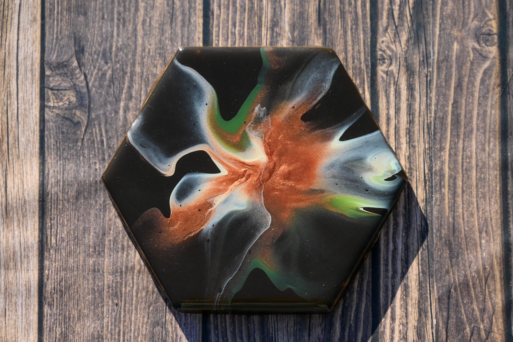 Acrylic Pour Ceramic Tile Coasters '70s Basement Etsy