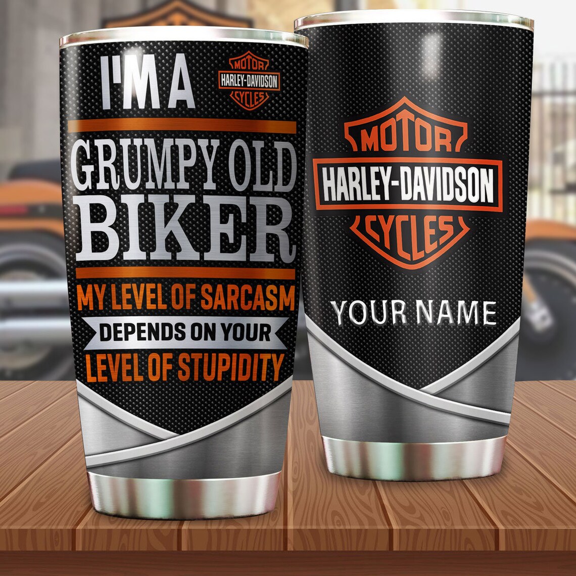 Tumbler Harley Davidson Tumbler Custom Harley Davidson Etsy