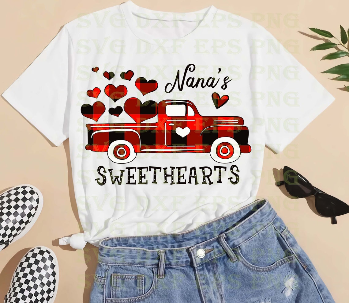 Nana's Sweetheart Svg Valentines Svg Nana Truck | Etsy