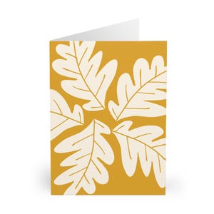 Gold Gelb Blatt Grußkarten (5er Pack), Herbst Grußkarten, 5er Kartenset, leere Grußkarten, Dankeskarten, Ermutigungskarten