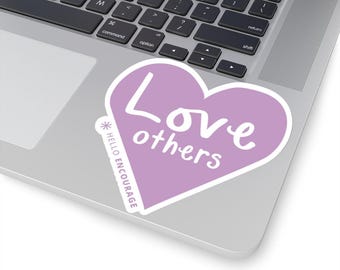 Spring Purple Love Others Kiss-Cut Sticker, Romantic Heart Decal, Valentine's Day Gift, Laptop Water Bottle, Phone Case Decoration