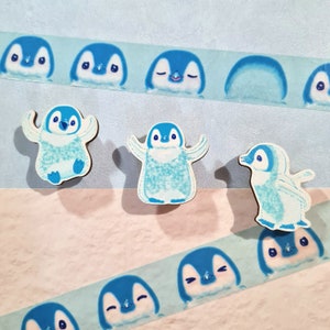 Pipin Wooden Pin, cute Penguin for decoration, accessories
