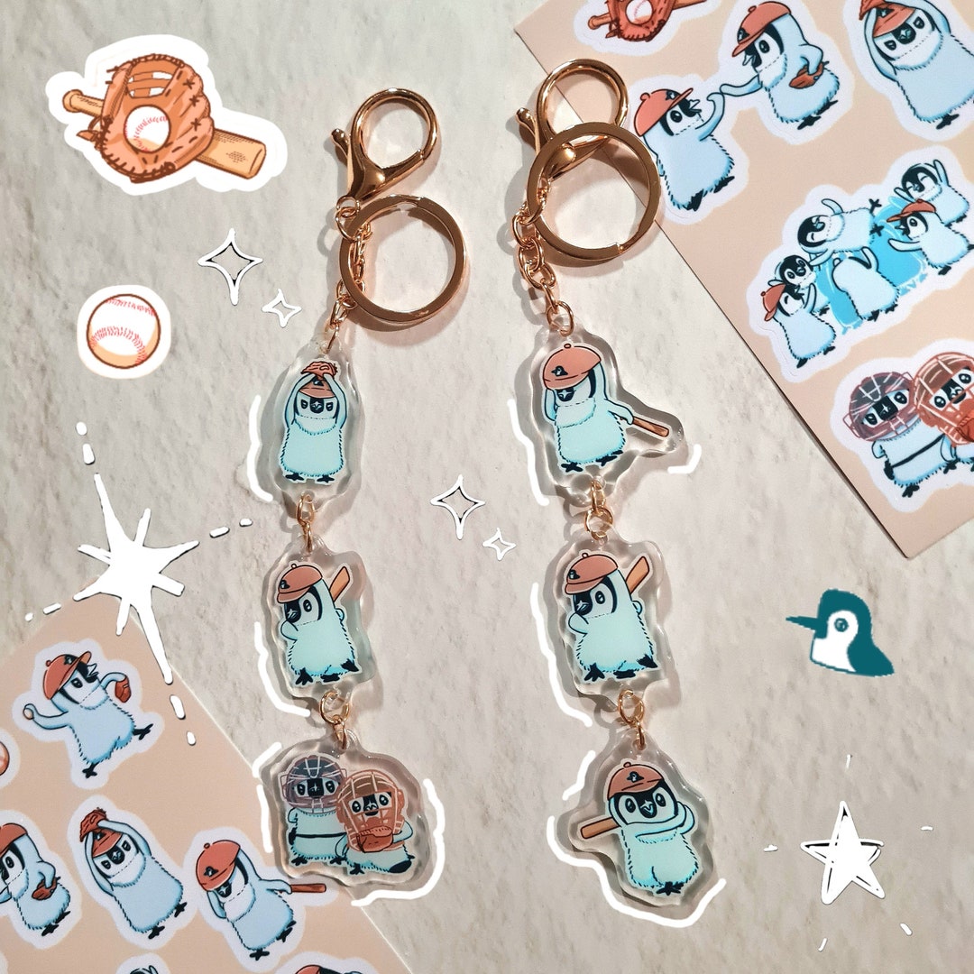 Buy Baseball Acrylic Keychain, Pipin, Epoxy Connected Keychain Online ...
