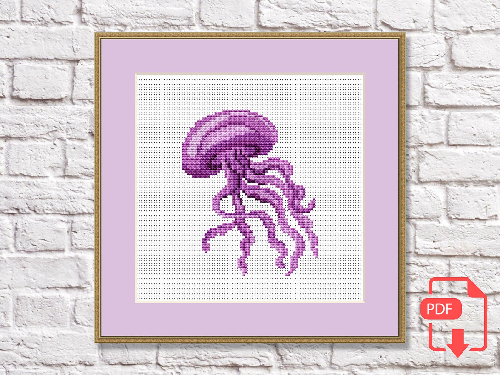 The Jellyfish Cross Stitch Pattern Jellyfish xStitch Etsy