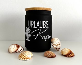 Vorratsglas mit Deckel | Urlaubskasse | Aufbewahrungsdose | Vorratsdose | Spardose