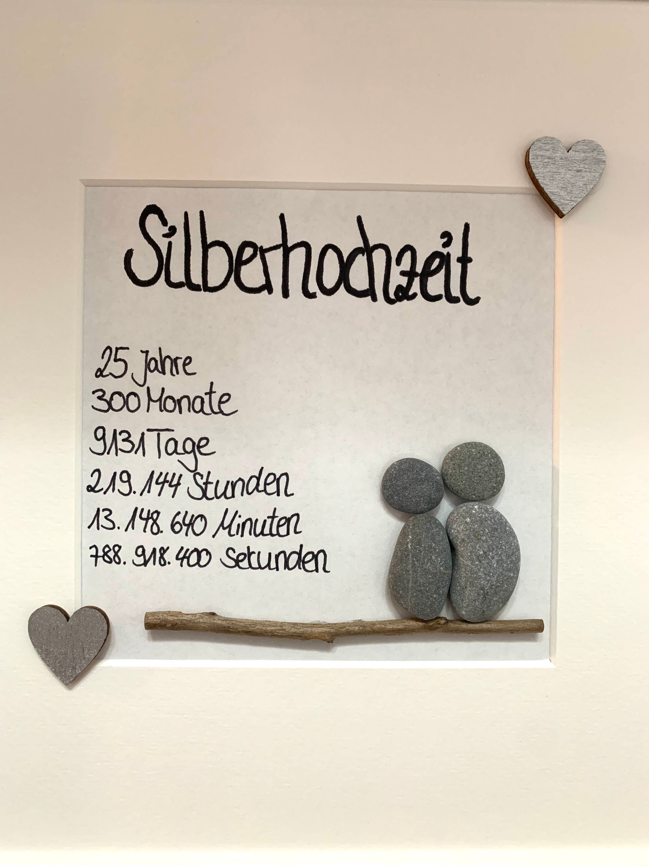 Steinbild Hochzeit Ehe Silberhochzeit Paar 25 Jahre Etsy