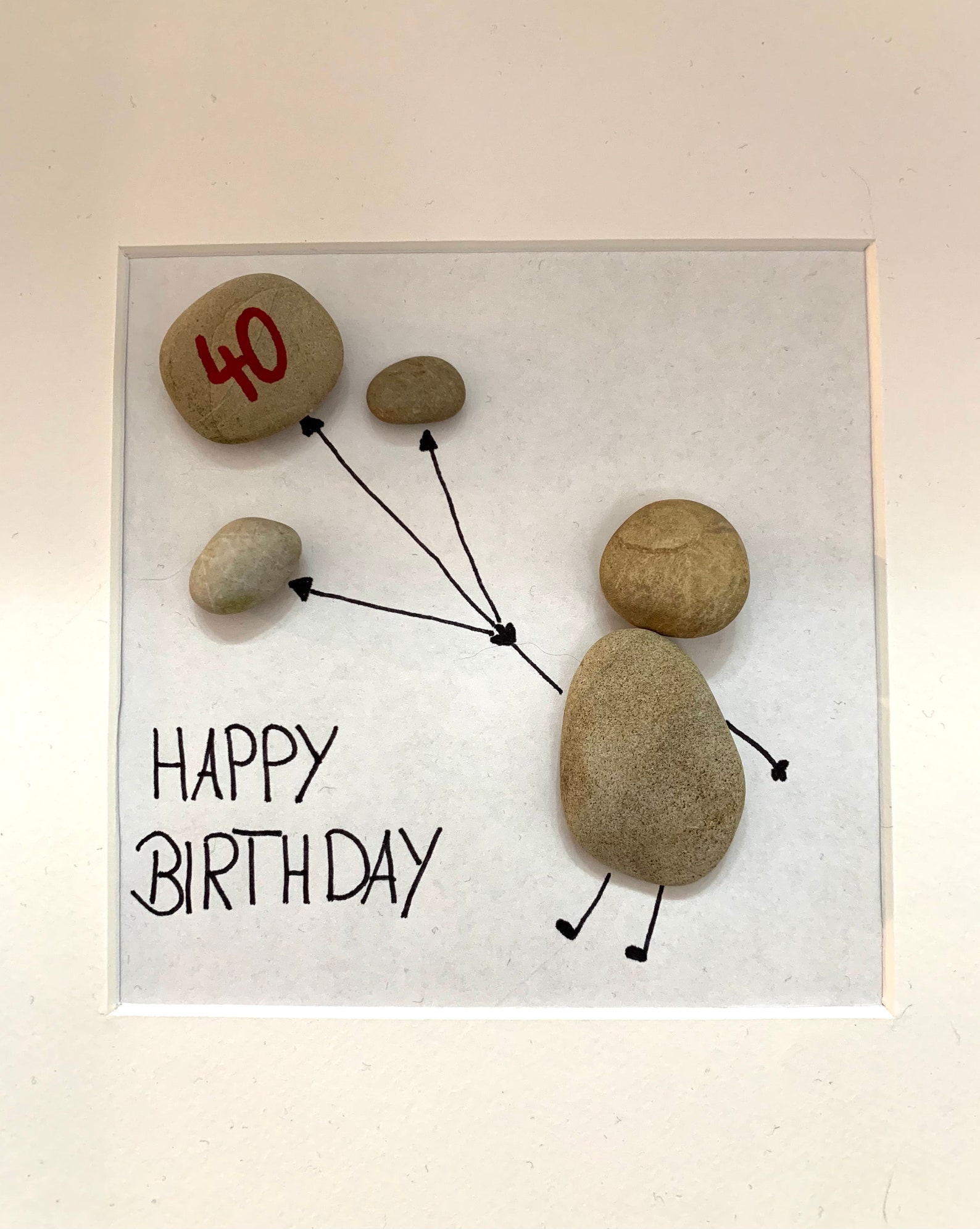 Steinbild Geburtstag Feier Happy Birthday Ehrentag Etsy
