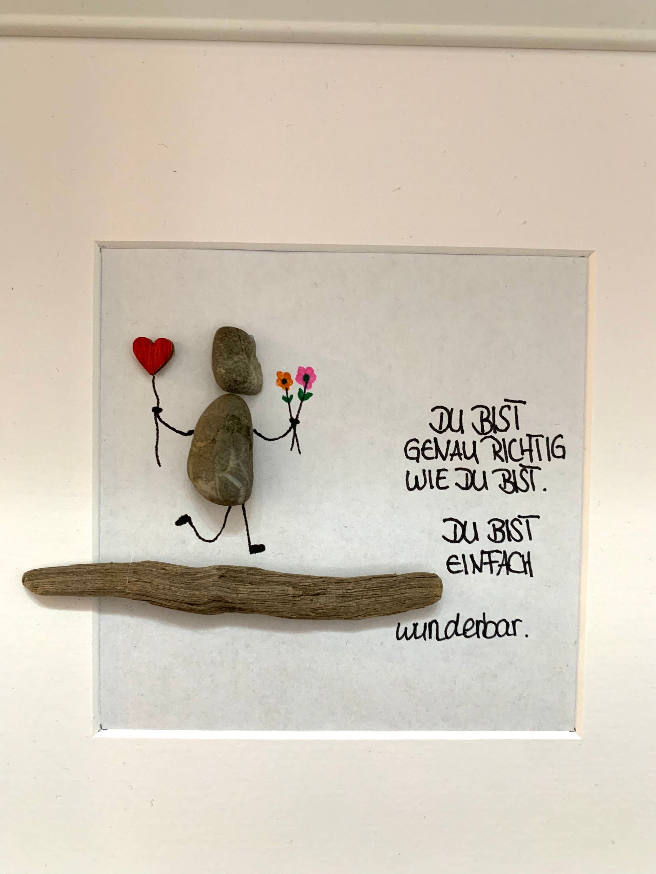 Steinbild Zitat Lebe dein Leben Lebensfreude Du bist Etsy
