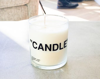 OFF WHITE Candle | "Fresh Vanilla" | Men's gift | Hypebeast Sneakerhead Décor