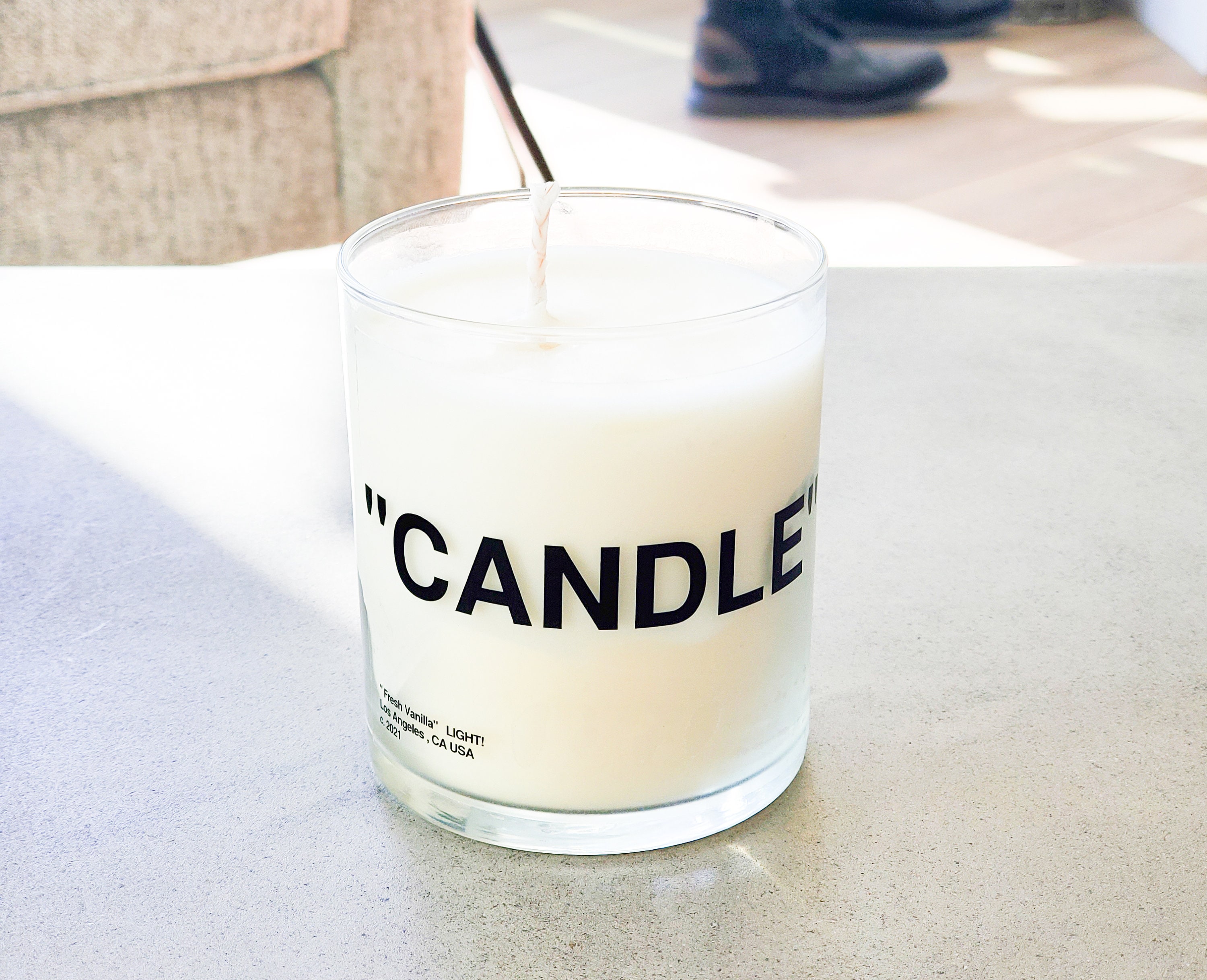 OFF WHITE Candle Fresh Vanilla Candle Candle Etsy