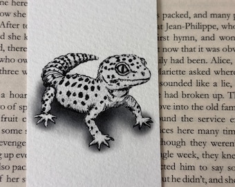 Leopard Gecko bookmark, reptile gifts, lizard bookmark