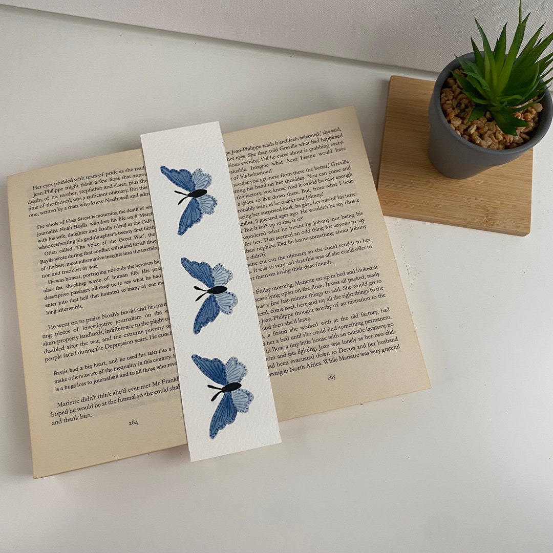Butterfly Watercolour Bookmark Handmade Painted Birthday  Gift, Small Gift Christmas Gift