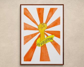 Revolution | Giclée Print | Fine Art Print | Activist Art | Art for Change | Brown Girl Art