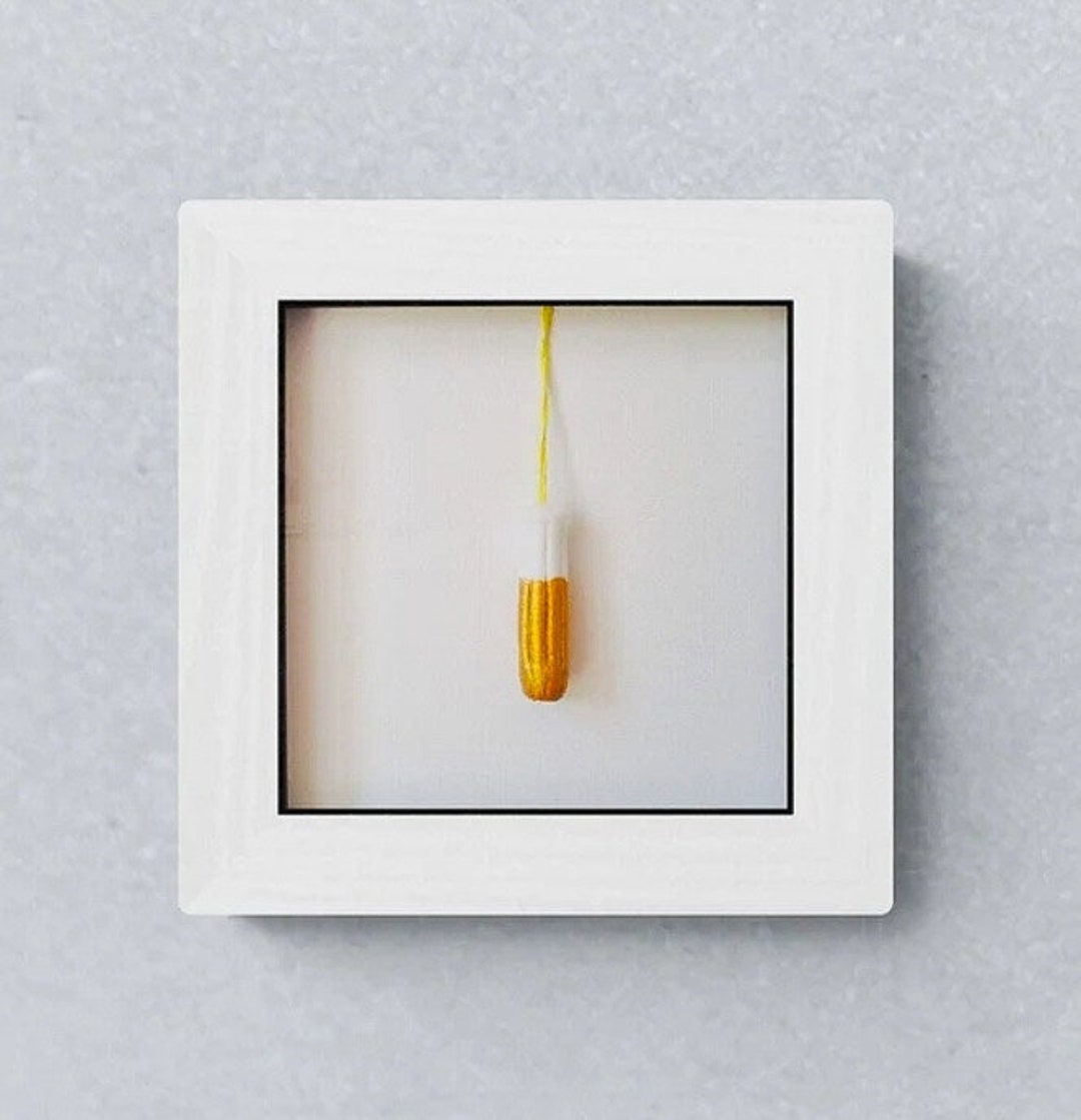 Gold Dipped Tampon White 3D Box Frame Wall Art Feminist Etsy
