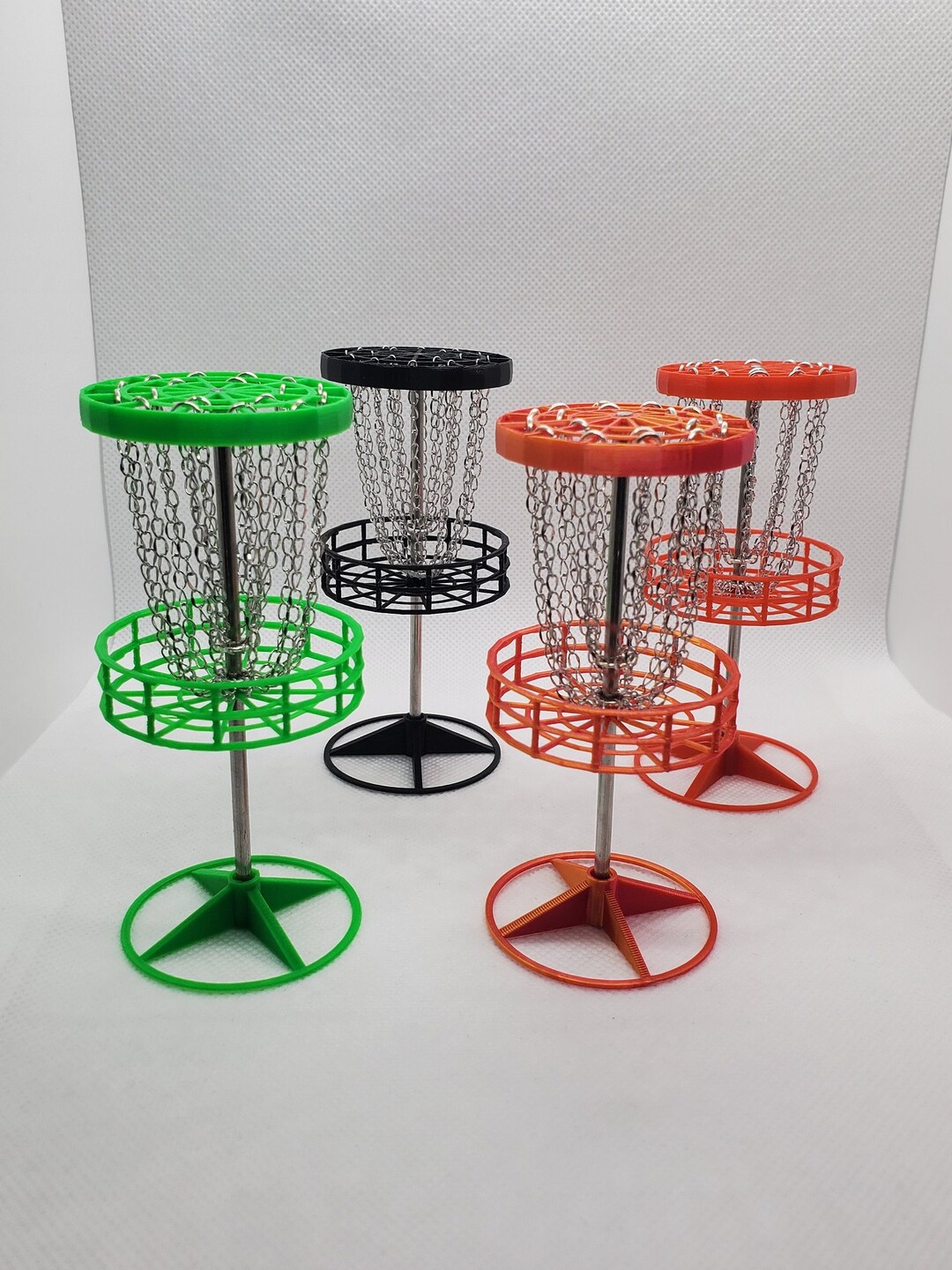 Mini Disc Golf Basket 18 Chain 1/14 Scale Handmade, Custom 3D Print