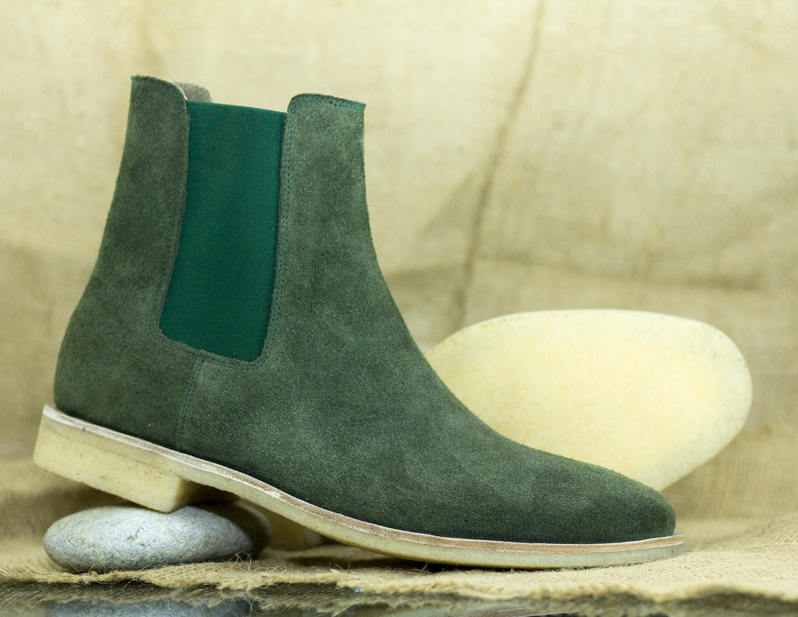 Green Boots for Men - wide 9