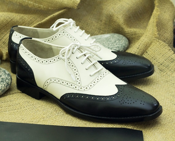 Handgemaakte echt lederen Oxford Wingtip Schoenen voor mannen Schoenen Herenschoenen Oxfords & Wingtips 