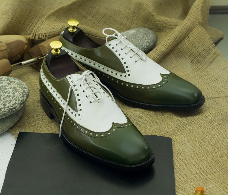 Men Wingtip Oxford Brogues Shoes, Handmade Men's Leather Shoes ...