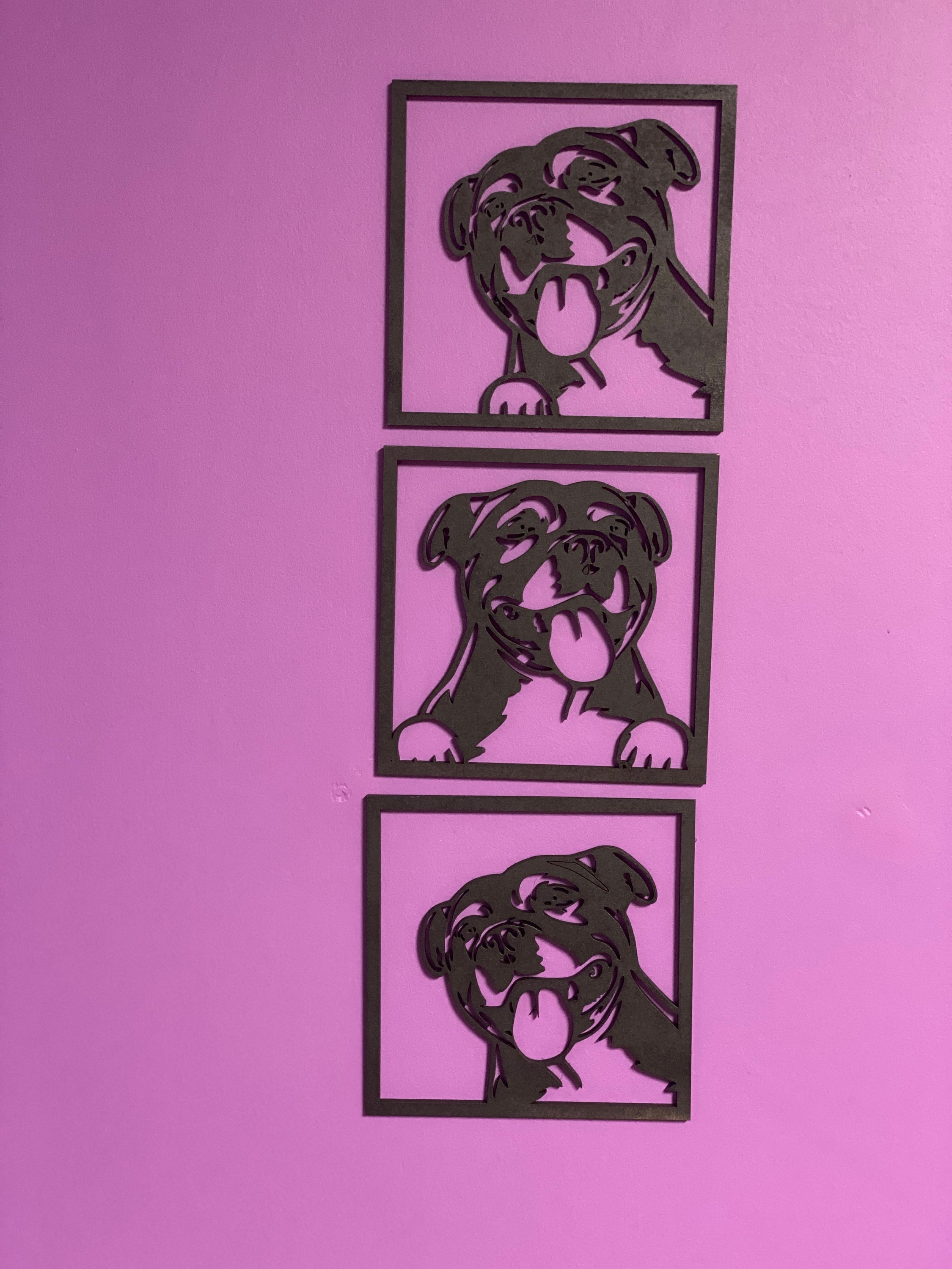 Staffordshire Bull Terrier Wall Art Single or Multi Panel Etsy UK