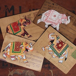 Elegant Elephant Vintage Postcards