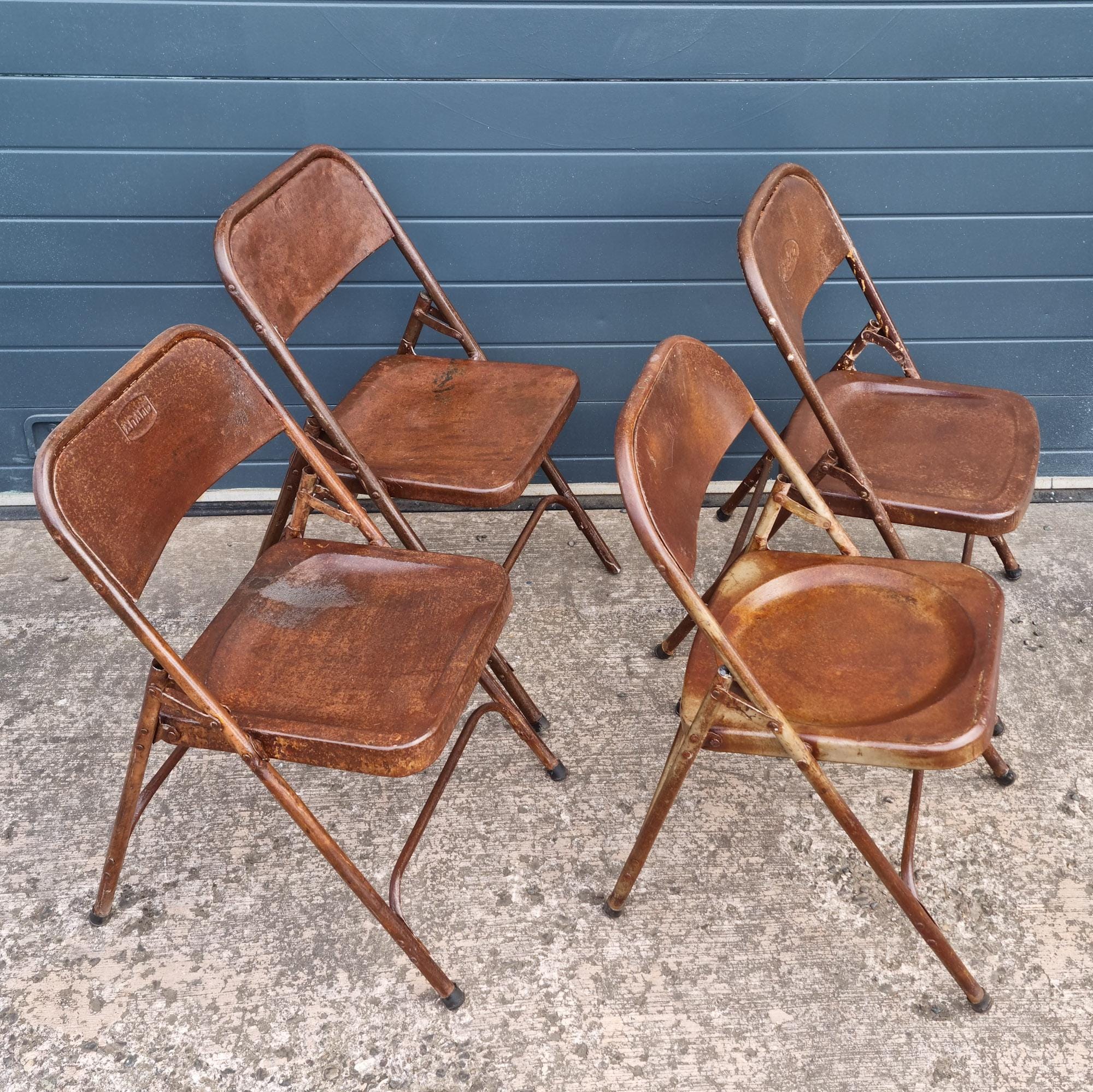 Rustic Vintage Folding Garden Chairs - Etsy