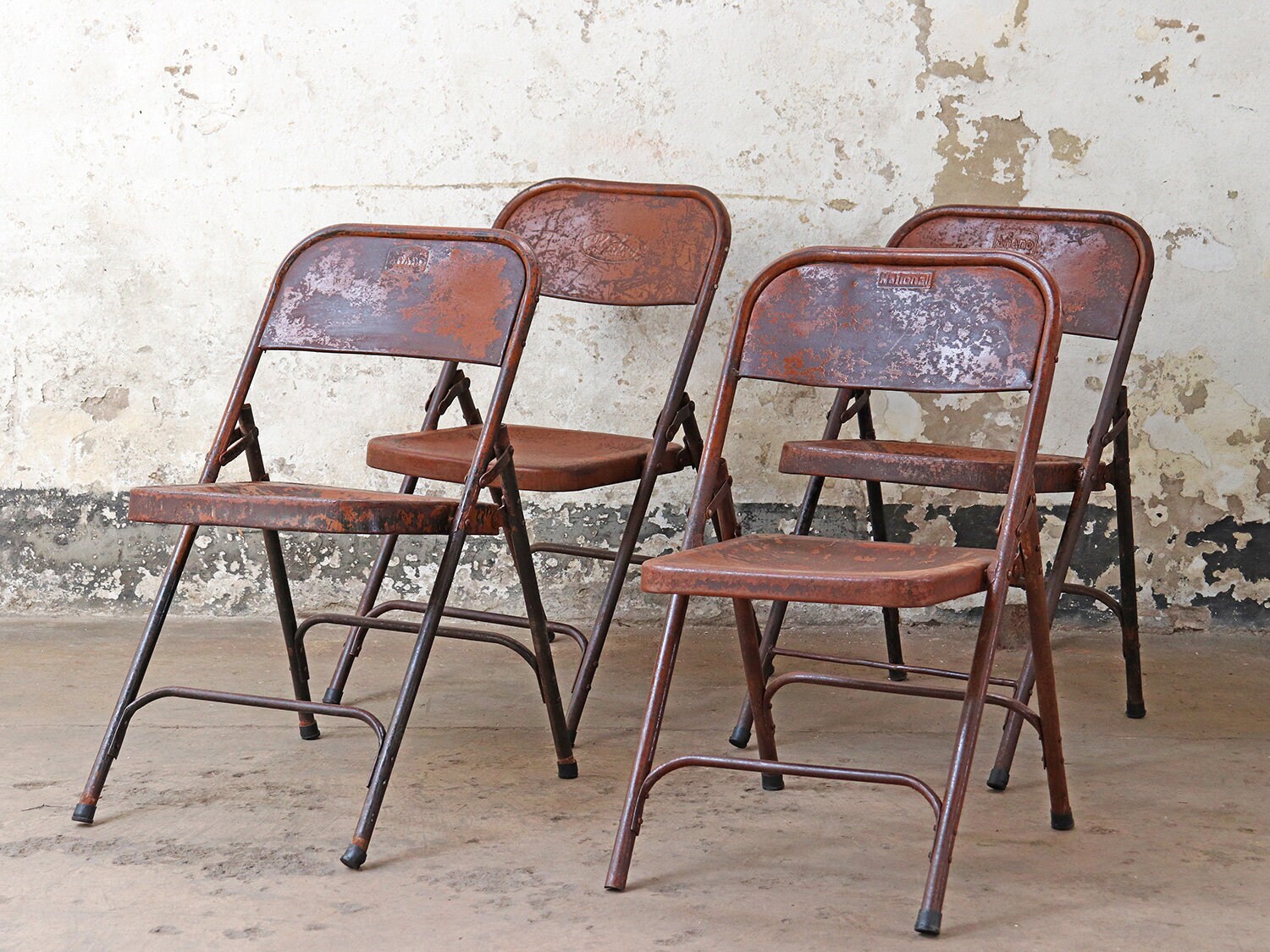 Brown Metal Vintage Chair - Etsy