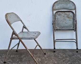 Vintage Mid Century Folding Chair Metal wire pattern | eBay