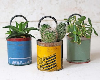 Upcycled Colourful Metal Pot