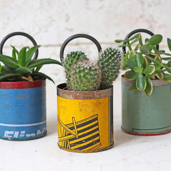 Upcycled Colourful Metal Pot