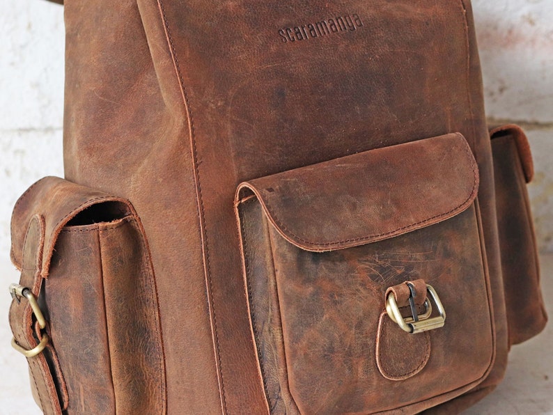 Large Leather Backpack image 5