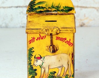 Painted Cow Money Box