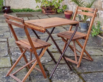 Vintage Bistro Table and Chairs Set