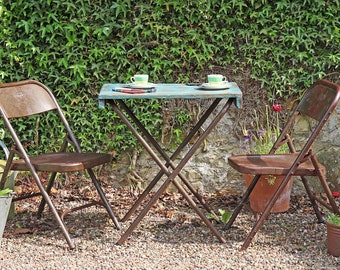 Vintage Bistro Table and Chairs Set
