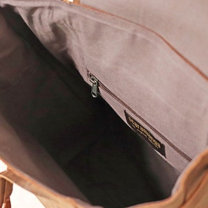 Small Boho Leather Backpack image 6
