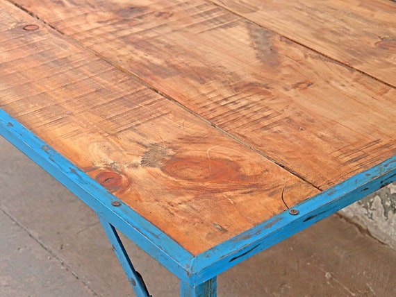 Industrial Style Folding Table Extra Large Etsy