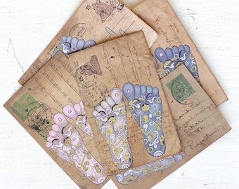 Healing Hands and Feet Chakra Postcards