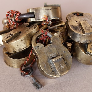 Old Brass Padlock