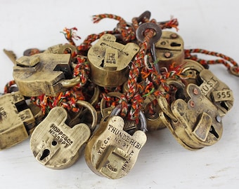Mini Vintage Brass Padlock