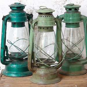 Green Vintage Storm Lamp
