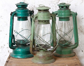 Green Vintage Storm Lamp