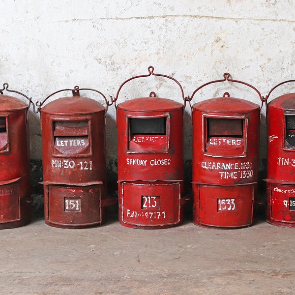 Vintage Red Post Box - Medium