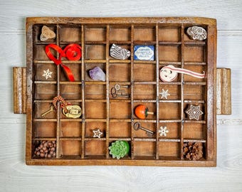 ユニークな小型活版タイプセット引き出し - Etsy 日本