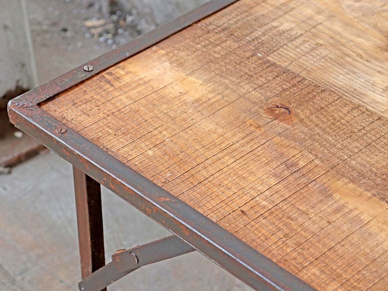 Vintage Wooden Folding Garden Table Etsy UK