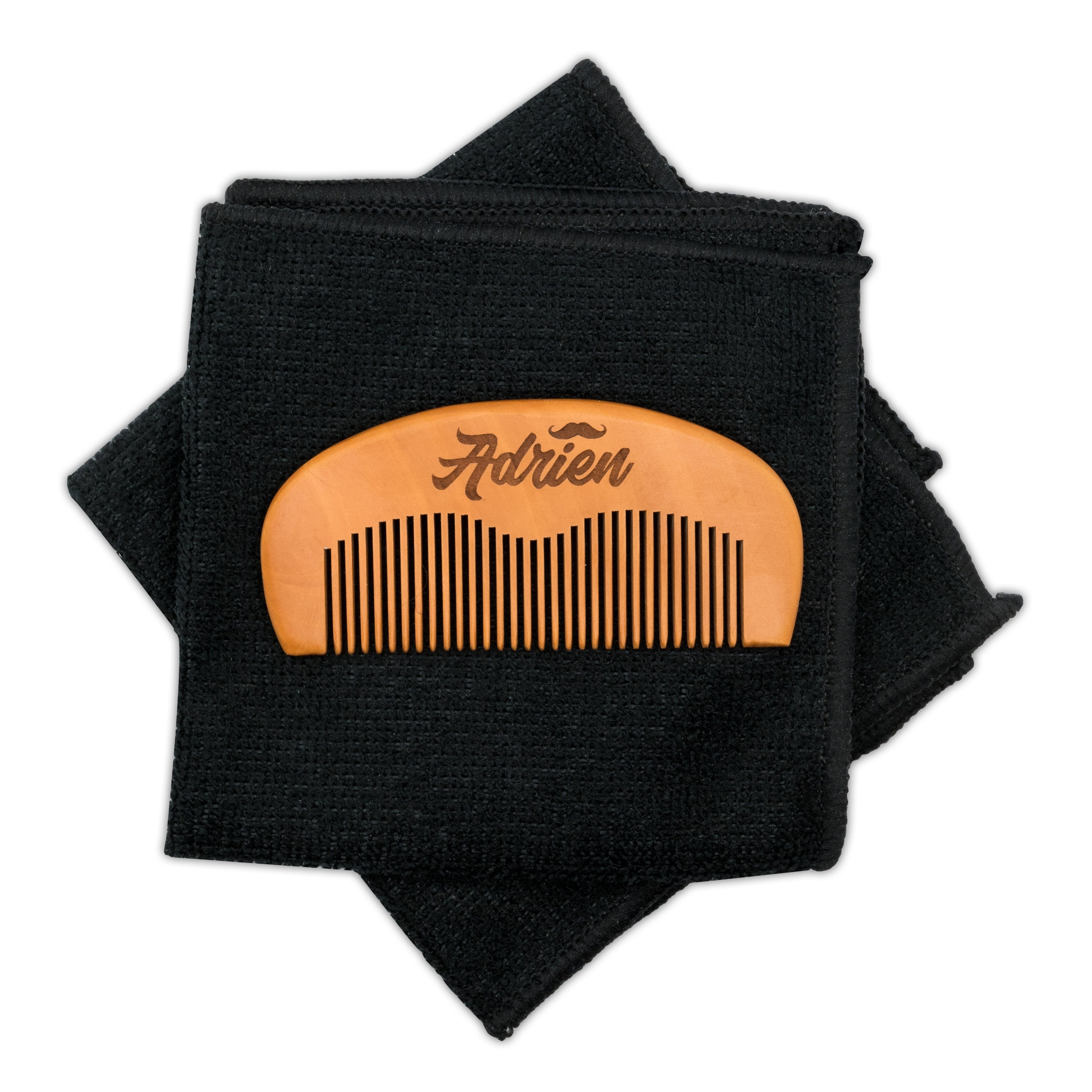 Personalized Laser Engraved Comb Custom Beard Brush Wooden Etsy